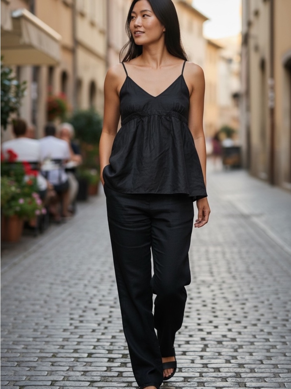 Theory Dark Brown Halter Top